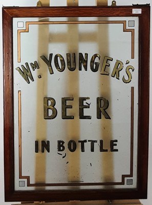 Lot 1291 - WM. YOUNGER'S BEER IN A BOTTLE, GLASS ROOM DIVIDER