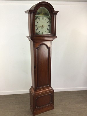 Lot 573 - VICTORIAN MAHOGANY LONGCASE CLOCK