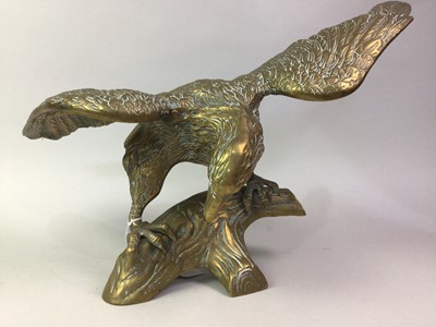 Lot 430 - BRASS FIGURE OF AN EAGLE ON BRANCH