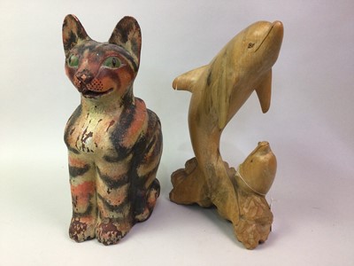 Lot 428 - GROUP OF CARVED WOOD ITEMS