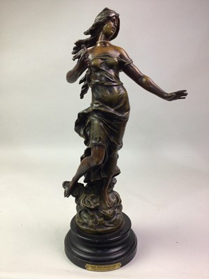 Lot 572 - PAIR OF SPELTER CLASSICAL FIGURES