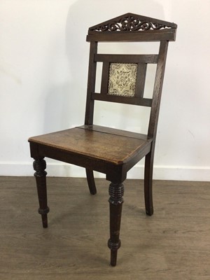 Lot 605 - VICTORIAN HALL CHAIR