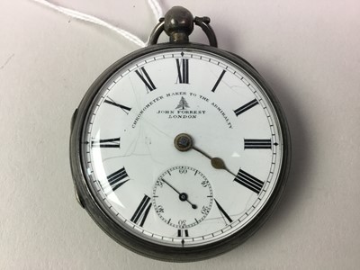 Lot 660 - VICTORIAN KEY WIND POCKET WATCH