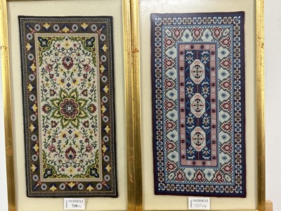 Lot 730 - FOUR NEEDLEWORK PANELS