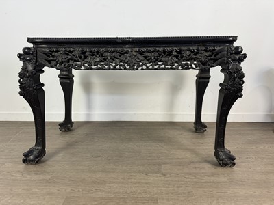 Lot 1317 - CHINESE HARDWOOD CONSOLE TABLE