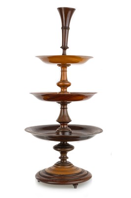 Lot 1313 - VICTORIAN WOODEN CAKE STAND