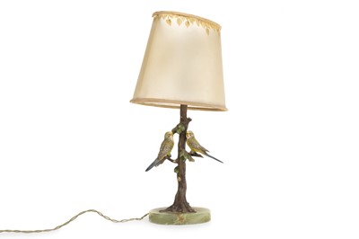 Lot 1310 - CONTINENTAL COLD PAINTED BRONZE TABLE LAMP