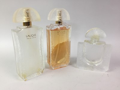 Lot 674 - THREE LALIQUE SCENT BOTTLES