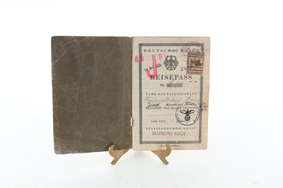 Lot 145 - DEUTSCHES REICH REISEPASS (GERMAN REICH PASSPORT), FREDERICH BERTHOLD STRAUSS