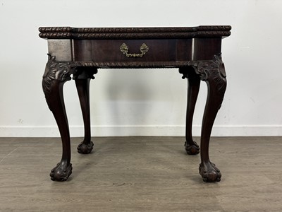 Lot 1335 - VICTORIAN MAHOGANY GAMES TABLE