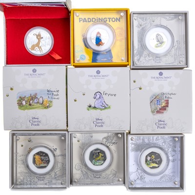 Lot 58 - COLLECTION OF WINNIE THE POOH SILVER 50p COINS