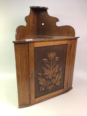 Lot 728 - SMALL HANGING CORNER CUPBOARD