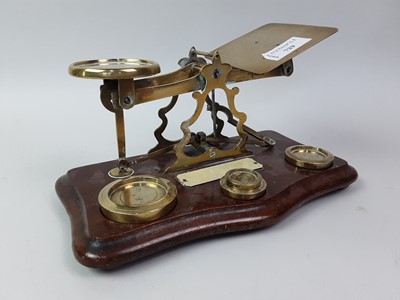 Lot 729 - SET OF VICTORIAN POSTAL SCALES AND WEIGHTS