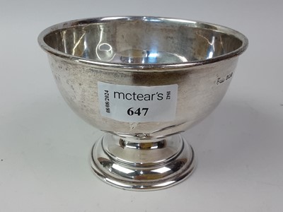 Lot 647 - SILVER BOWL