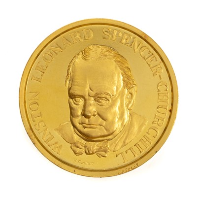 Lot 76 - WINSTON CHURCHILL GOLD MEDALLION