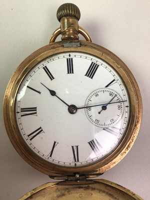 Lot 707 - WALTHAM GOLD PLATED FULL HUNTER POCKET WATCH