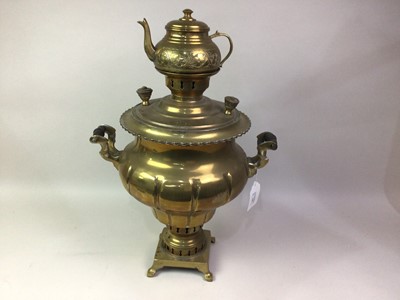 Lot 748 - BRASS SAMOVAR