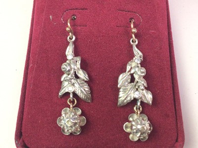 Lot 38 - PAIR OF GEORGIAN STYLE EARRINGS