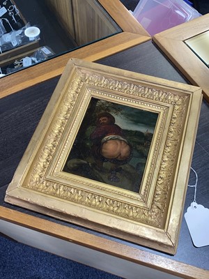 Lot 4 - BRITISH SCHOOL, PORTRAIT OF A MAN DEFECATING