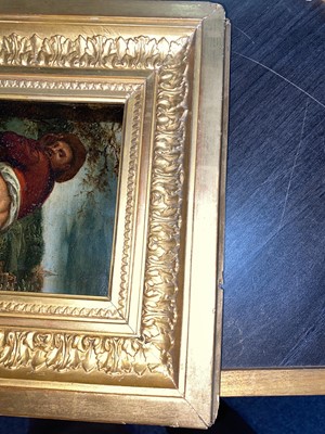 Lot 4 - BRITISH SCHOOL, PORTRAIT OF A MAN DEFECATING