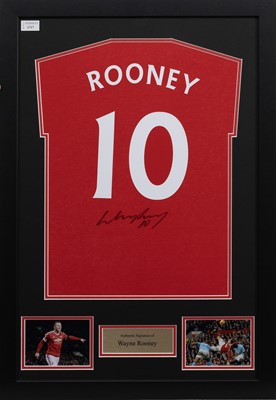 Lot 1717 - WAYNE ROONEY OF MANCHESTER UNITED F.C., SIGNED SHIRT