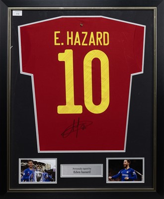 Lot 1718 - EDEN HAZARD OF BELGIUM, SIGNED SHIRT