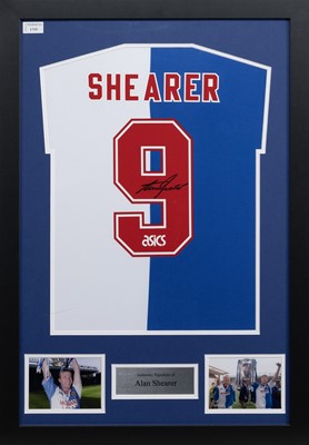 Lot 1719 - ALAN SHEARER OF BLACKBURN ROVERS F.C., SIGNED SHIRT