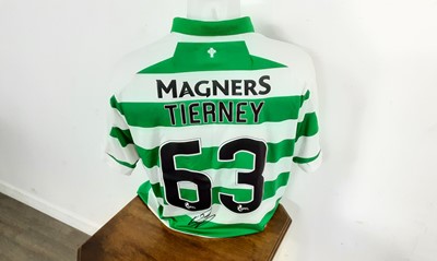 Lot 1722 - KIERAN TIERNEY OF CELTIC F.C., SIGNED SHIRT