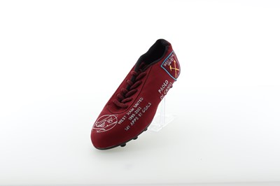 Lot 1729 - PAOLO DI CANIO OF WEST HAM F.C., SIGNED FOOTBALL BOOT