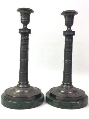 Lot 55 - PAIR OF CANDLESTICKS