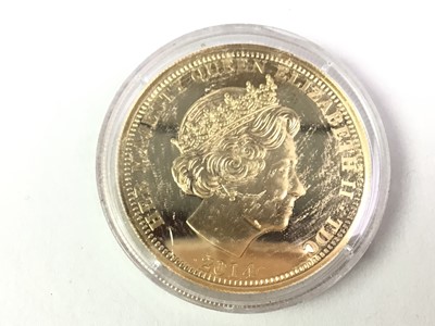 Lot 123 - COLLECTION OF CHIEFLY GOLD PLATED COMMEMORATIVE COINS