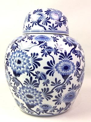 Lot 97 - CHINESE GINGER JAR OF LARGE PROPORTIONS