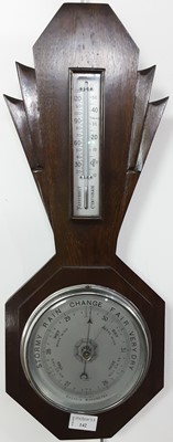 Lot 142 - OAK CASED BAROMETER