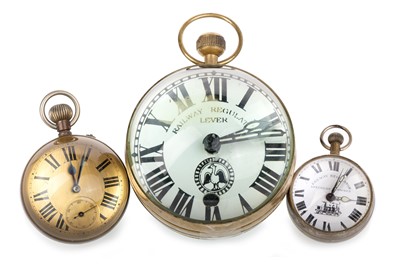 Lot 1018 - GROUP OF THREE GLASS DESK ORB CLOCKS