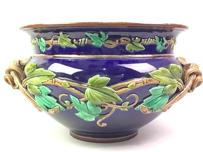 Lot 1355 - SERRIGUMINES MAJOLICA JARDINIERE