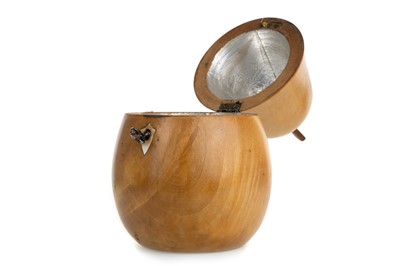 Lot 1356 - FRUITWOOD TEA CADDY