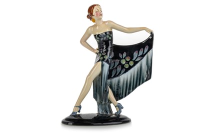 Lot 391 - IN THE MANNER OF GOLDSCHEIDER, ART DECO FIGURE OF A DANCER