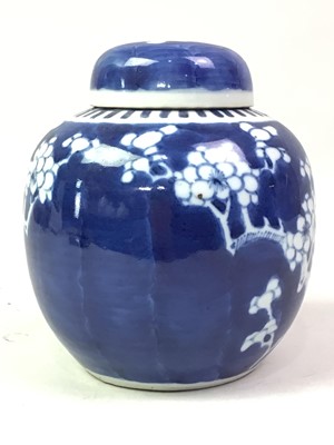 Lot 210 - CHINESE BLUE AND WHITE GINGER JAR