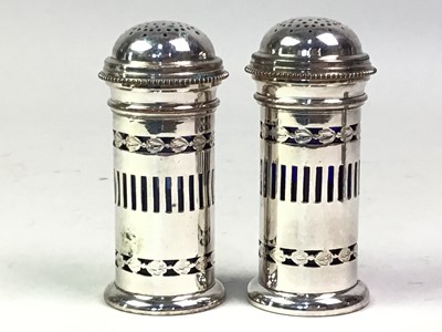 Lot 217 - SILVER CRUET SET