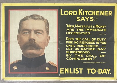 Lot 3 - WWI PARLIAMENTARY RECRUITING POSTER