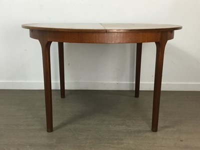 Lot 393 - MCINTOSH OF KIRKCALDY, TEAK EXTENDING DINING TABLE AND SIX CHAIRS