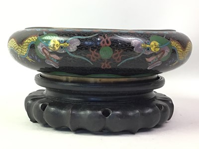 Lot 286 - CLOISONNÉ ENAMEL CIRCULAR FRUIT BOWL