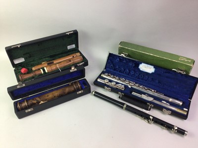 Lot 1026 - GROUP OF FOUR WIND INSTRUMENTS