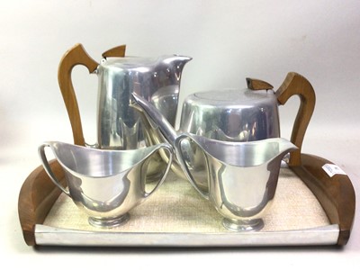 Lot 336 - PICQUOT WARE FOUR PIECE TEA AND COFFEE SERVICE