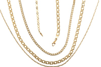 Lot 652 - COLLECTION OF GOLD CHAINS AND BRACELETS