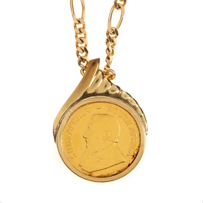 Lot 91 - 1/10 GOLD KRUGERRAND ON CHAIN