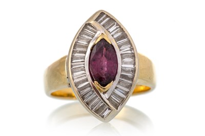 Lot 670 - RUBY AND DIAMOND RING