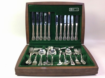 Lot 377 - SILVER PLATED CANTEEN OF CUTLERY
