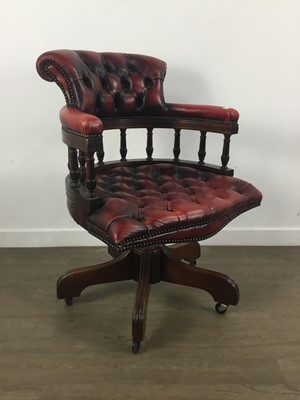 Lot 299 - CHESTERFIELD STYLE CAPTAINS CHAIR