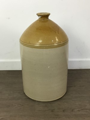 Lot 302 - STONEWARE RUM JAR OF LARGE PROPORTIONS